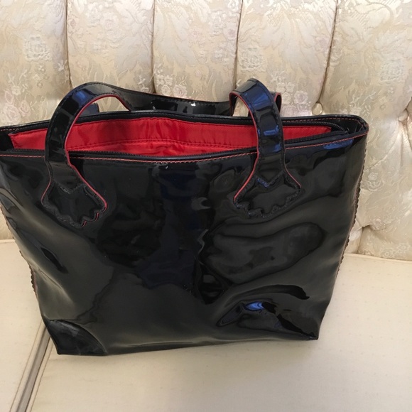 Stephanie Johnson Black/ Red Patent Women’s Bag - Picture 1 of 7